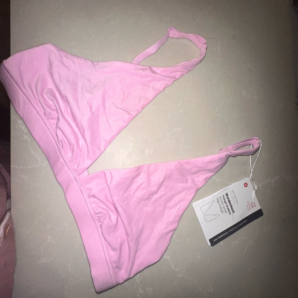 Lululemon Wundermost Triangle Bralette – Ultra Soft Nulu, Pink (A–D Cups)
